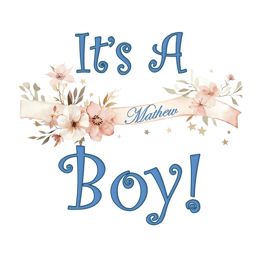 8" x 8" Baby Shower Personalized