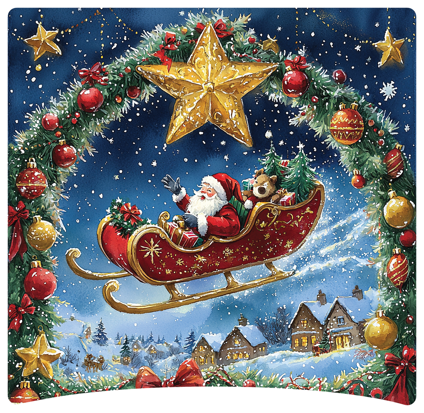 8" x 8" Santa