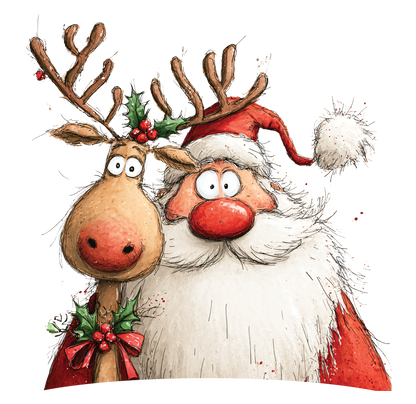 8" x 8" Santa Rudolph