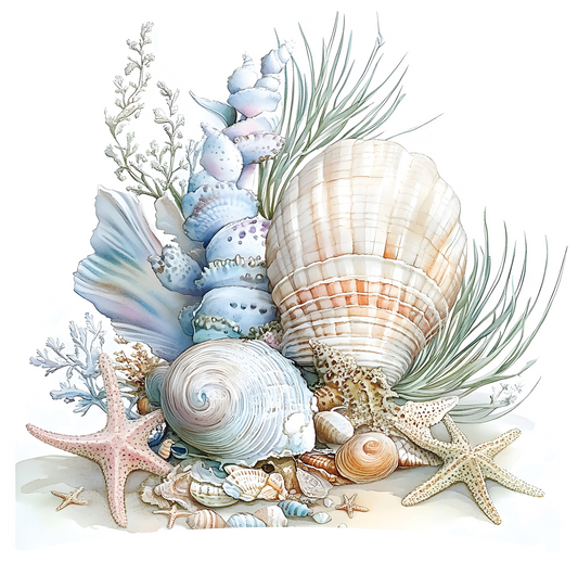 8" x 8" Seashells