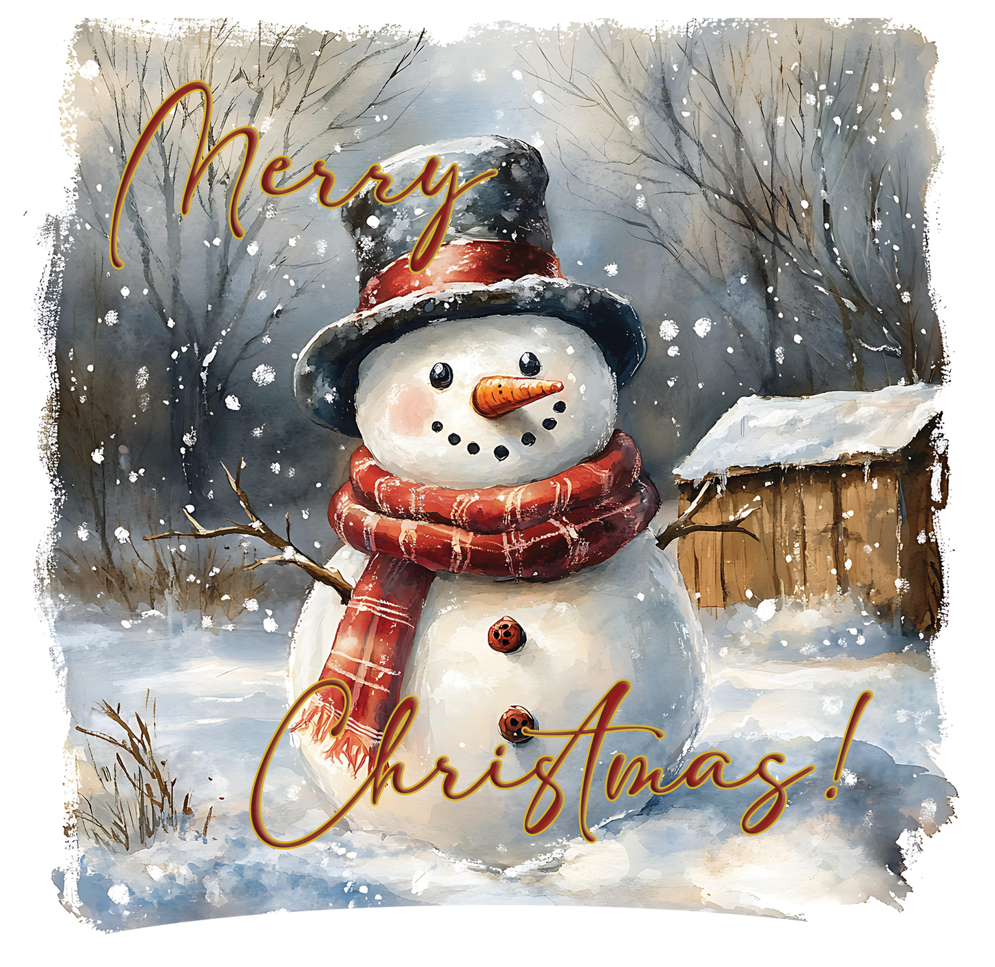 8" x 8" Snowman