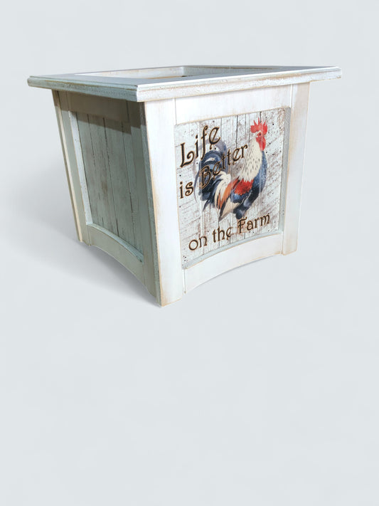 8" x 8" Plant Box Distressed