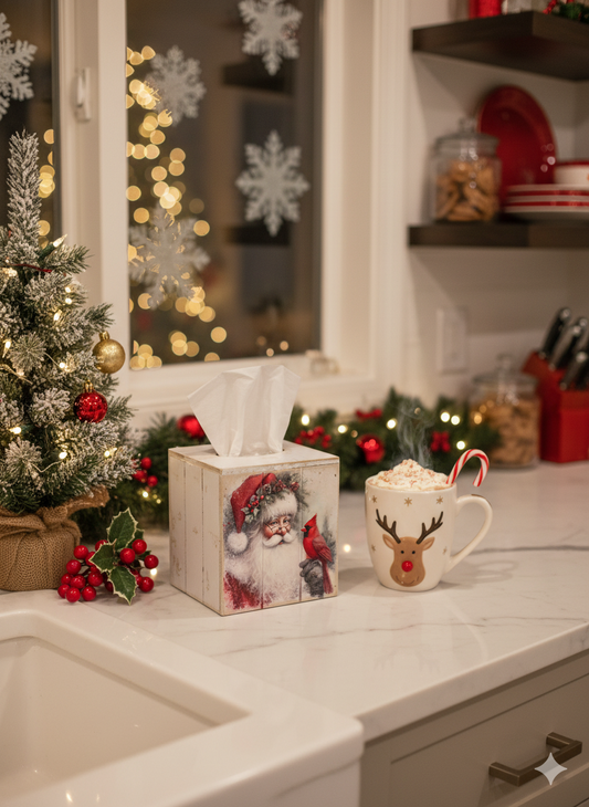 Tissue Box Cover Santa