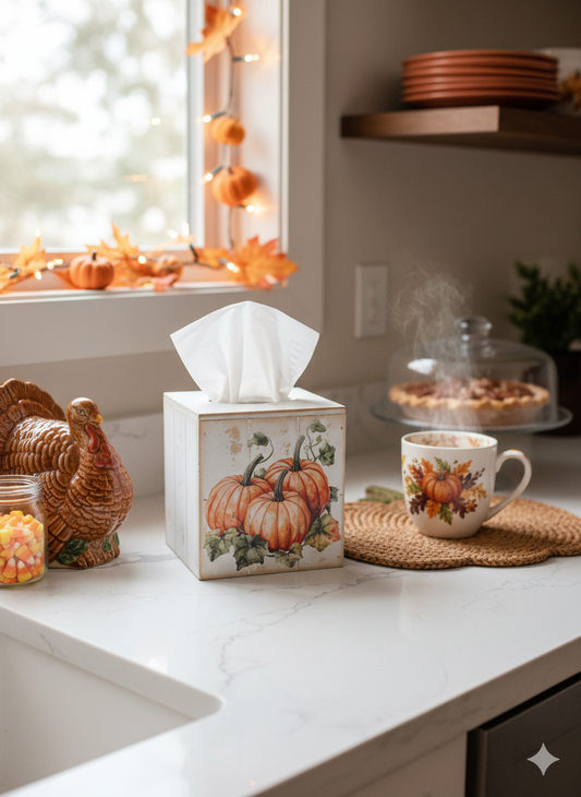 Tissue Box Cover Pumpkins