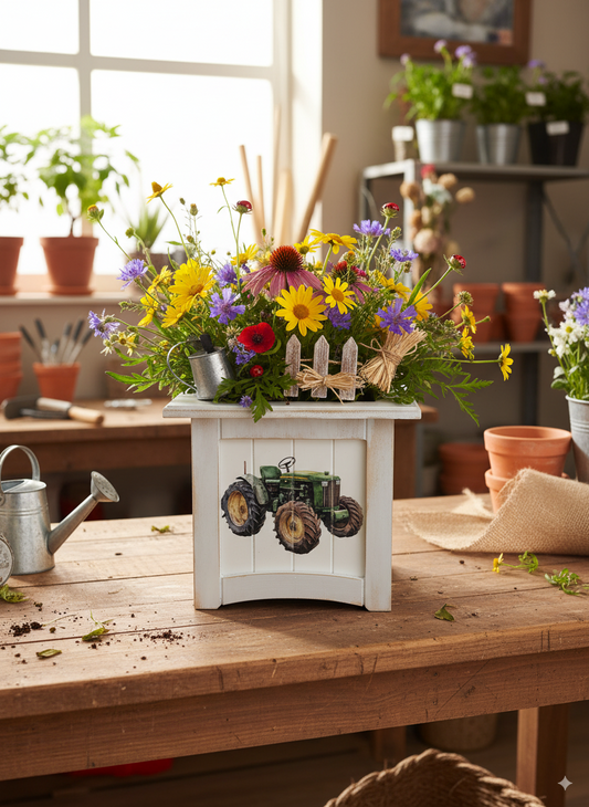 8" x 8" Plant Box Distressed
