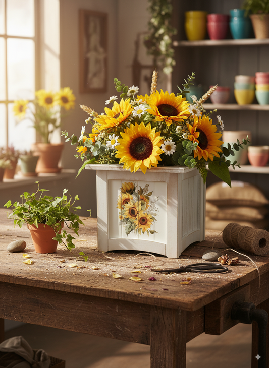 8" x 8" Plant Box Distressed