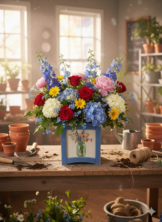 8" x 8" Plant Box Distressed