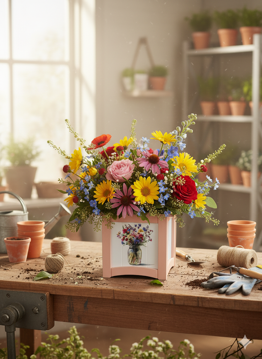 8" x 8" Plant Box Distressed