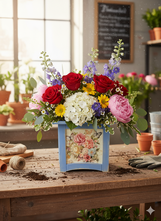 8" x 8" Plant Box Distressed